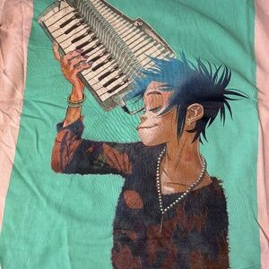 Gorillaz band 2022 tour t-shirt 2D pink RARE